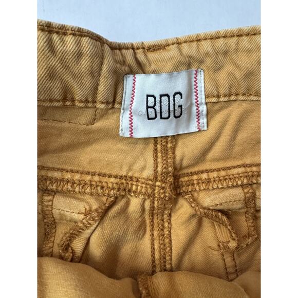 Baggy Grunge BDG Extreme Wide Leg Utility Skater Cargo Pants Jeans Mustard 24 - Picture 9 of 13